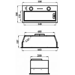 Вытяжка встраиваемая...