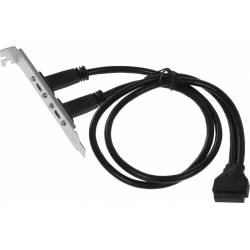 Адаптер USB 2xUSB3.1 Type-C...