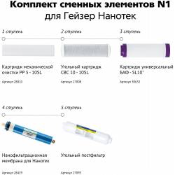 Комплект картриджей Гейзер...