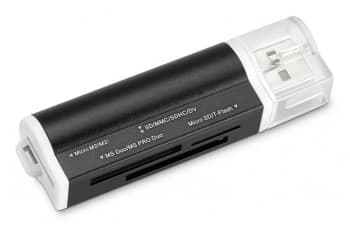 Устройство чтения карт памяти USB2.0 Buro BU-CR-3101 черный - фото 5