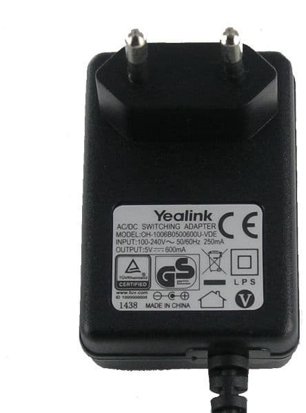 Блок питания Yealink 5VDC.600MA - фото 4