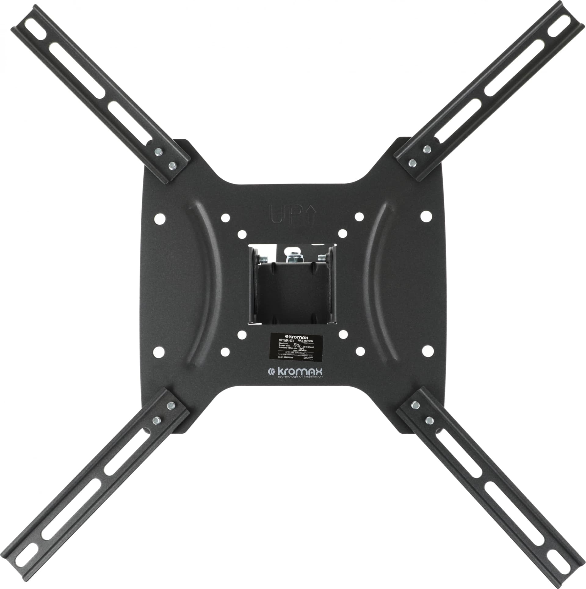 Кронштейн для телевизора Kromax OPTIMA-403 черный 15"-55" макс.25кг настенный поворот и наклон