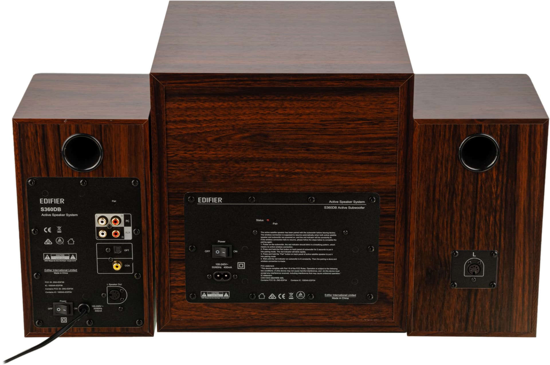 Колонки Edifier S360DB 2.1 коричневый 155Вт BT - фото 4