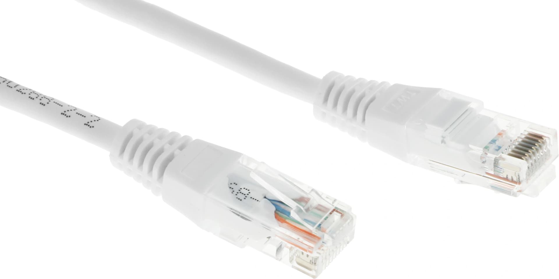Патч-корд Lanmaster TWT-45-45-0.3-WH UTP RJ-45 вил.-вилка RJ-45 кат.5E 0.3м белый ПВХ (уп.:1шт) - фото 1