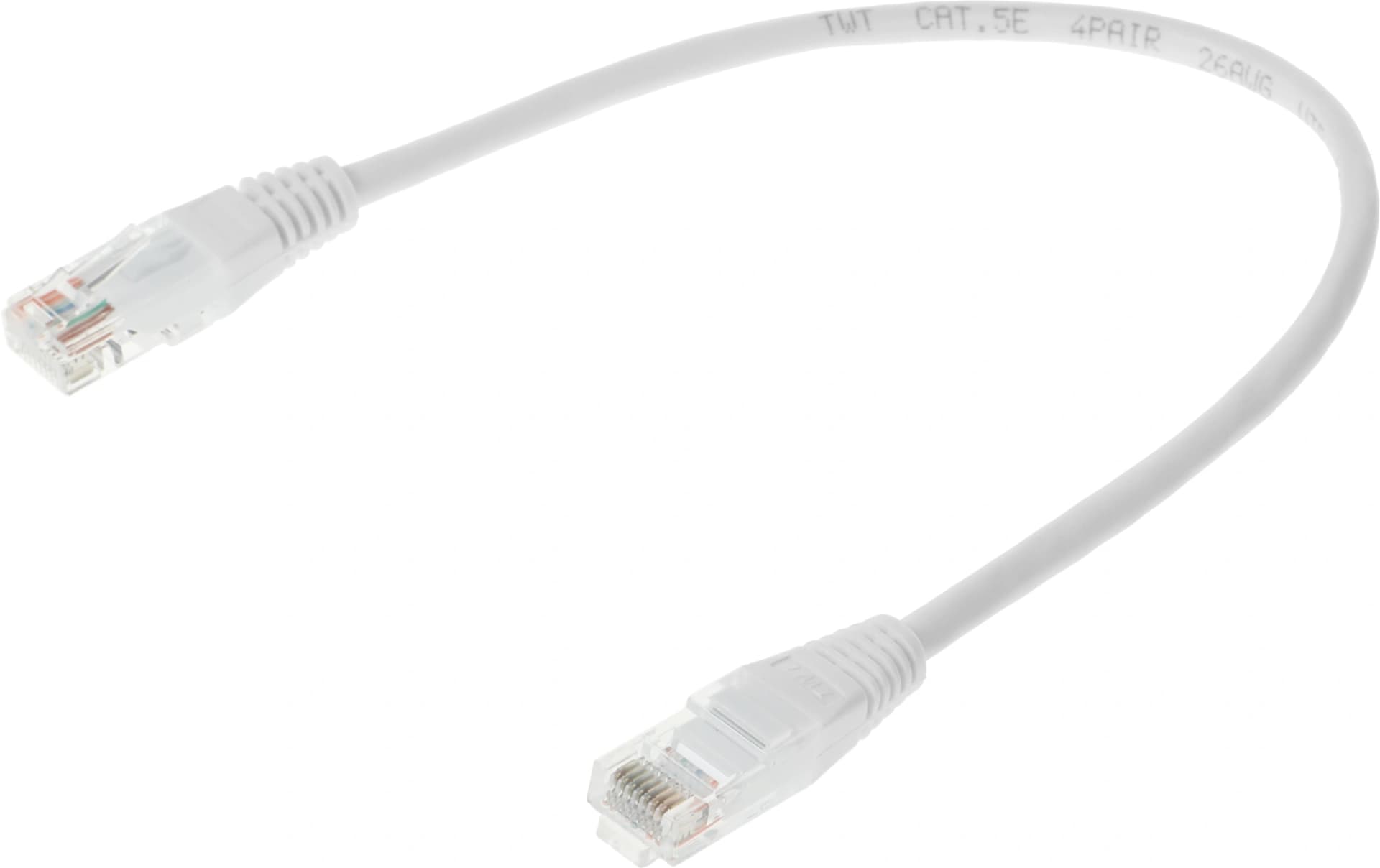 Патч-корд Lanmaster TWT-45-45-0.3-WH UTP RJ-45 вил.-вилка RJ-45 кат.5E 0.3м белый ПВХ (уп.:1шт) - фото 3