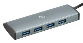 Разветвитель USB-C Digma HUB-4U3.0-UC-G 4порт. серый - фото 5