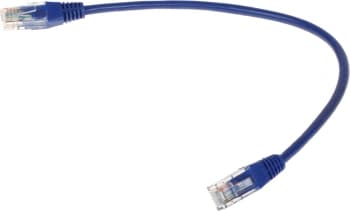 Патч-корд Lanmaster TWT-45-45-0.3-BL UTP RJ-45 вил.-вилка RJ-45 кат.5E 0.3м синий ПВХ (уп.:1шт) - фото 2