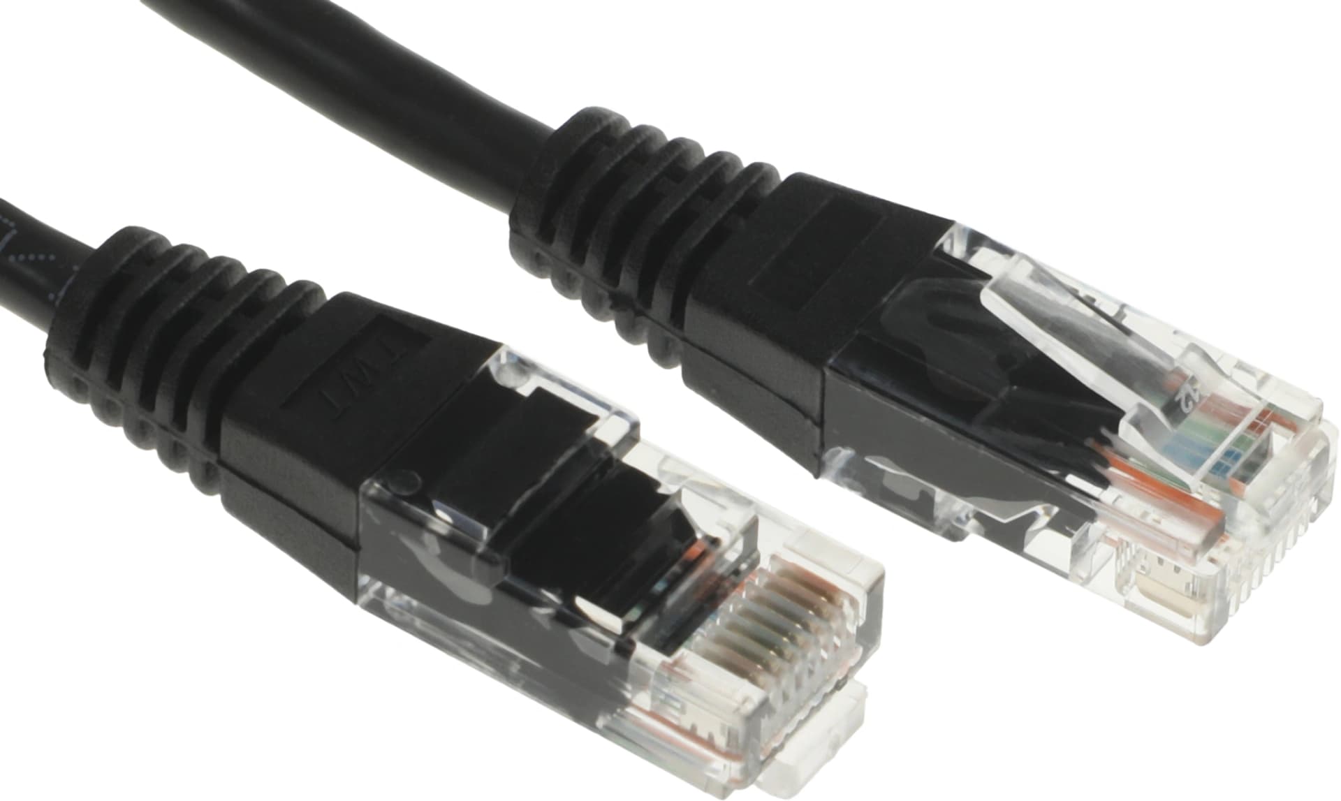 Патч-корд Lanmaster TWT-45-45-0.3-BK UTP RJ-45 вил.-вилка RJ-45 кат.5E 0.3м черный ПВХ (уп.:1шт) - фото 1