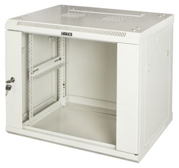 Шкаф коммутационный Lanmaster (TWT-CBWPG-9U-6X4-GY) настенный 9U 600x400мм пер.дв.стекл 60кг серый - фото 2