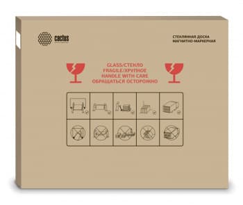 Доска стеклянная Cactus CS-GBD-65x100-BK стеклянная черный 65x100см стекло - фото 3