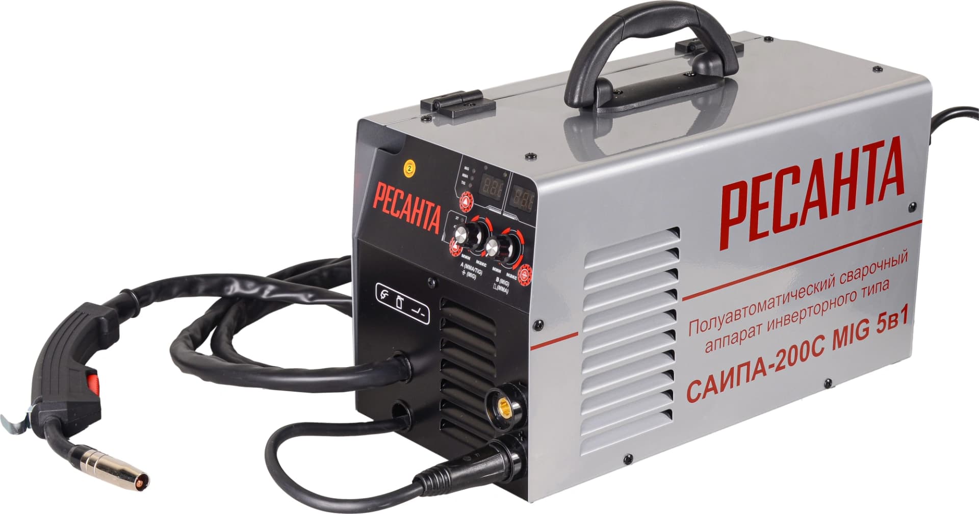 Сварочный аппарат Ресанта САИПА-200C инвертор MIG-MAG/ММА DC