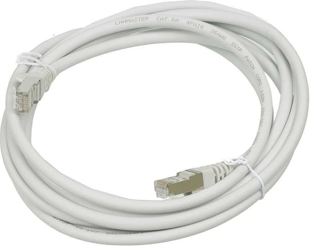 Патч-корд Lanmaster LAN-PC45/S6A-2.0-GY FTP RJ-45 вил.-вилка RJ-45 кат.6A 2м серый LSZH (уп.:1шт) - фото 1