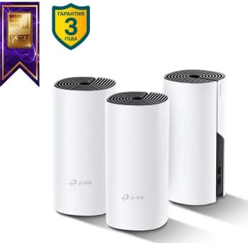 Бесшовный Mesh роутер TP-Link Deco M4 (DECO M4(3-PACK)) AC1200 10/100/1000BASE-TX белый (упак.:3шт) - фото 2