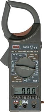 Клещи токоизмерительные Mastech M266 цифр. измер.ток:переменный черный (13-1306)