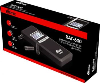 Алкотестер Ritmix RAT-600 электрохимический черный - фото 3