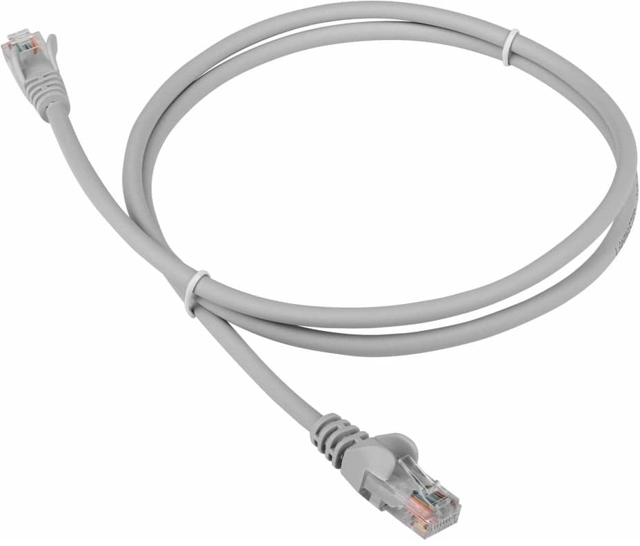 Патч-корд Lanmaster LAN-PC45/U5E-15-GY UTP RJ-45 вил.-вилка RJ-45 кат.5E 15м серый LSZH - фото 1