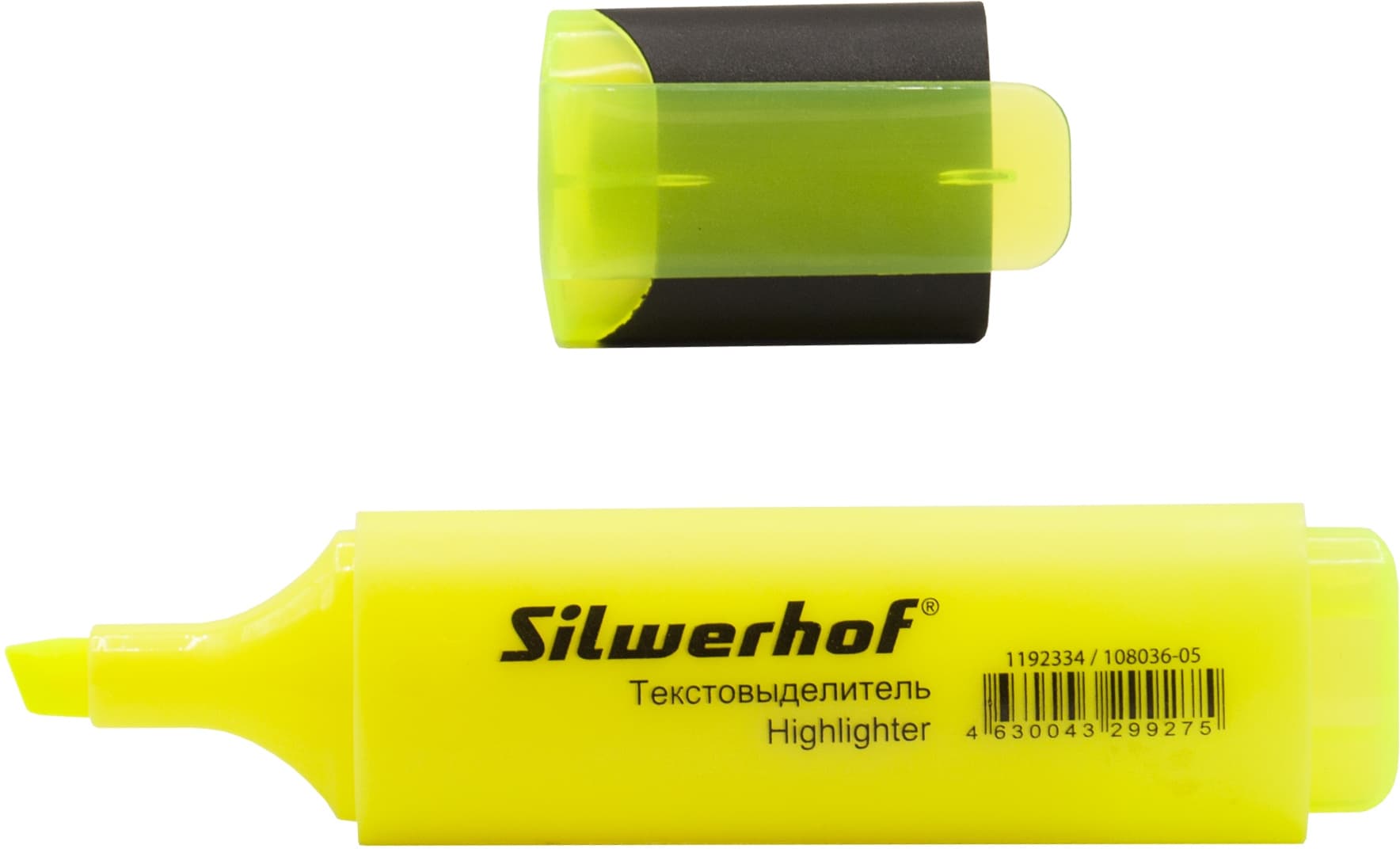 Текстовыделитель Silwerhof Blaze 108036-05 скошенный пиш. наконечник 1-5мм желтый картон - фото 4