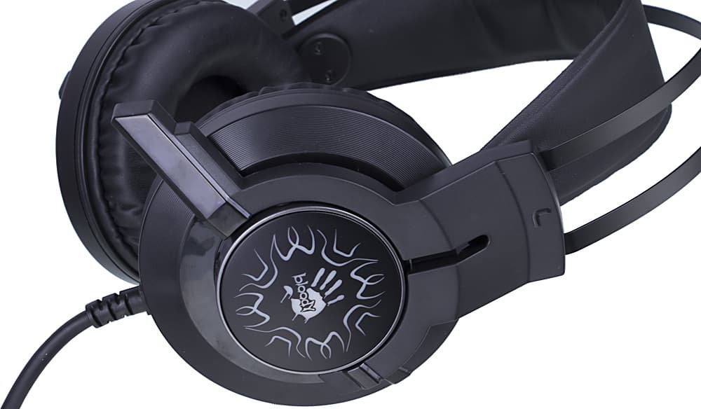 Наушники с микрофоном A4Tech Bloody J437 черный 1.8м мониторные USB оголовье (J437) - фото 4
