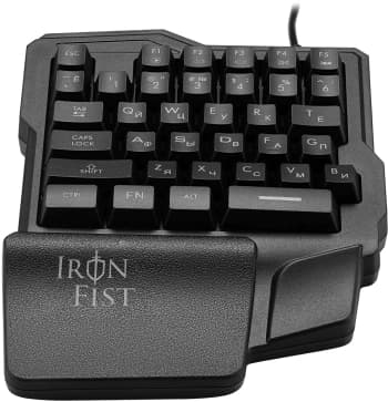 Игровой блок Оклик 701G IRON FIST черный USB for gamer LED (подставка для запястий) (1196590) кабель 1.8м - фото 5