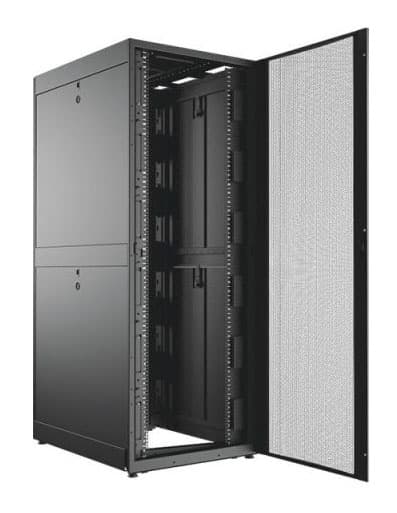 Шкаф коммутационный C3 Solutions (C3.RF4805) напольный 48U 750x1200мм пер.дв.перфор. задн.дв.перфор. 2 бок.пан. направл.под закл.гайки 1500кг черный 765мм 180кг 2249мм IP20 металл - фото 1