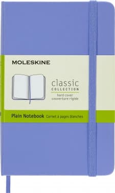 Блокнот Moleskine CLASSIC QP012B42 Pocket 90x140мм 192стр. нелинованный твердая обложка голубая гортензия - фото 2