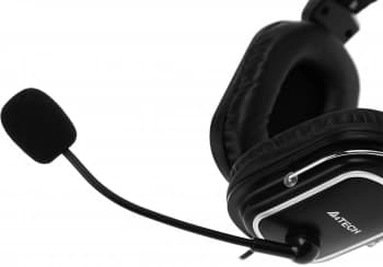Наушники с микрофоном A4Tech HU-50 черный 2м накладные USB оголовье - фото 5