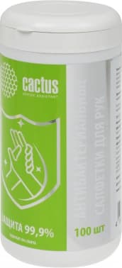 Салфетки влажные Cactus CS-ASHCL100 для рук антибактериальные (100лист.) спиртовые - фото 2