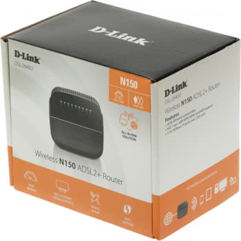 Роутер беспроводной D-Link DSL-2640U/R1A N150 ADSL черный - фото 2