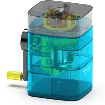 Точилка для карандашей механическая Deli 71162Blue 1 отверстие пластик синий - фото 2