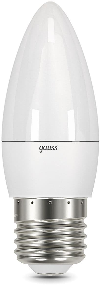 Лампа светодиодная Gauss 9.5Вт цок.:E27 свеча 220B св.свеч.бел.теп. (упак.:10шт) (103102110) - фото 4