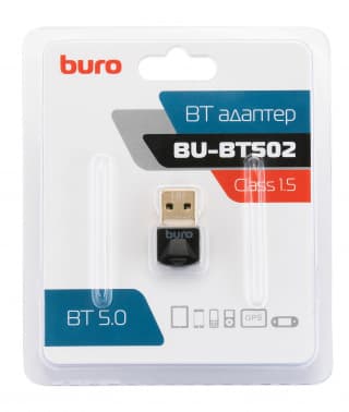 Адаптер USB Buro BU-BT502 BT5.0+EDR class 1.5 20м черный - фото 2