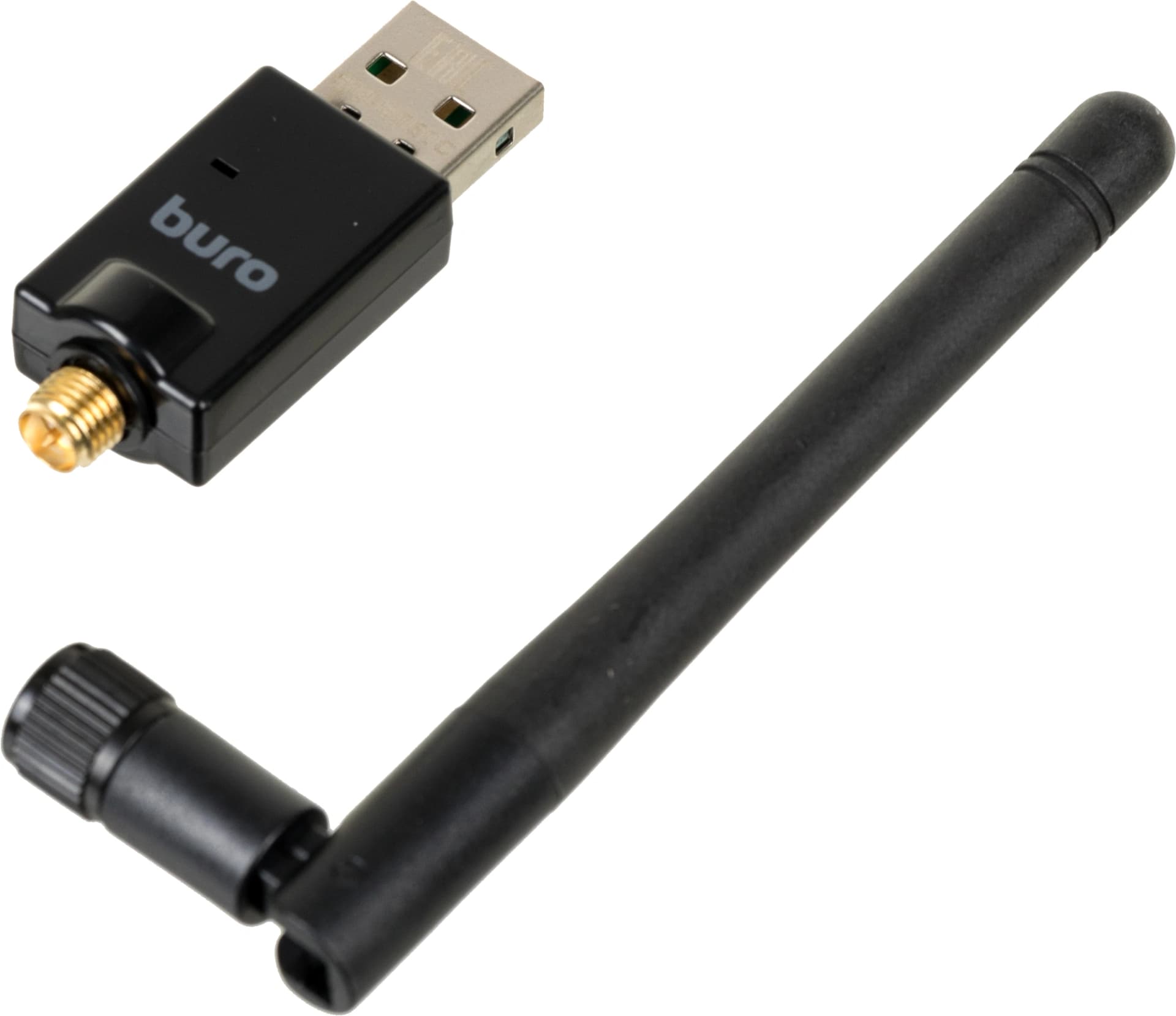 Адаптер USB Buro BU-BT50C BT5.0+EDR class 1 100м черный - фото 1