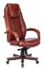 Кресло руководителя Бюрократ T-9923WALNUT светло-коричневый Leather Eichel кожа крестов. металл/дерево - фото 3