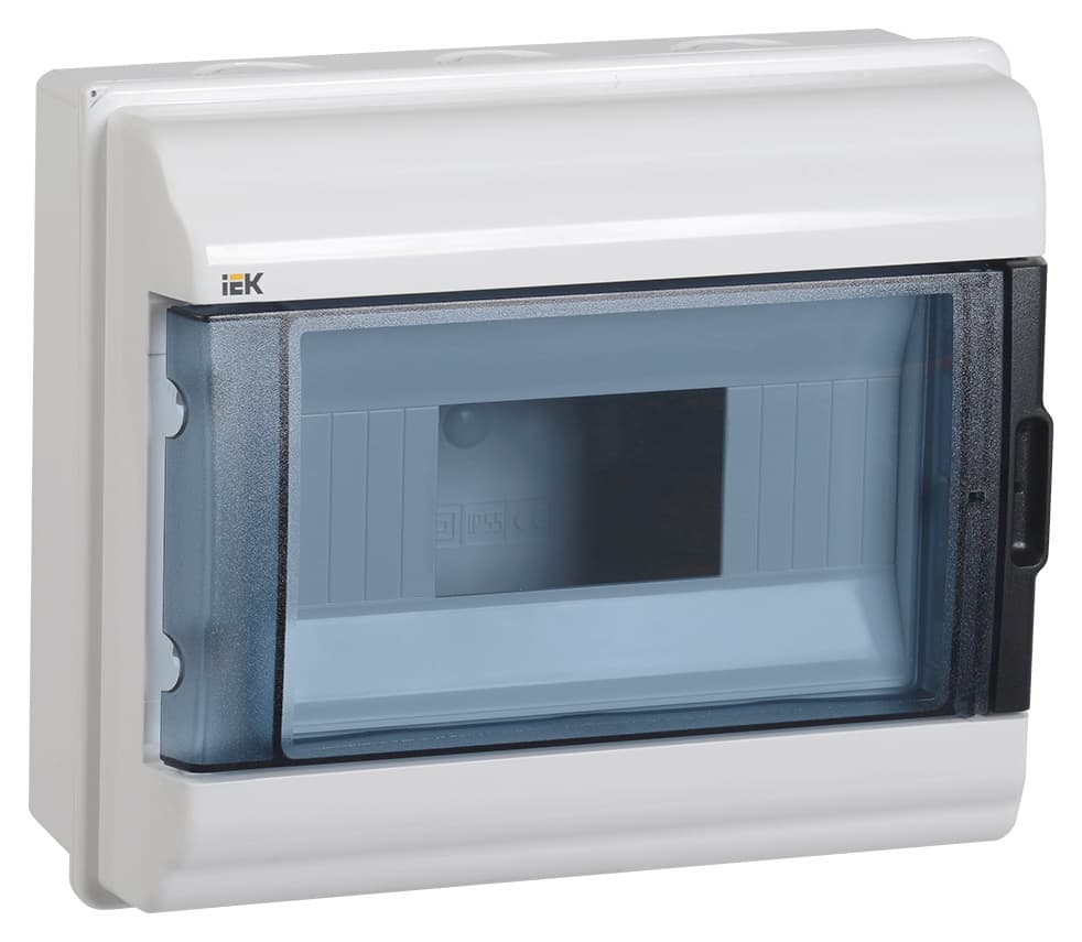 Щит распределительный IEK MKP72-N3-09-55 КМПн-9 IP55 для установки модульных устройств навесной 235мм 108мм 198мм 660B 9мод. пластик IP55 белый (упак.:1шт) - фото 1