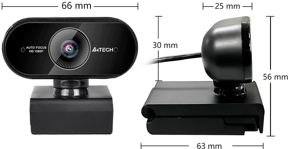 Камера Web A4Tech PK-930HA черный 2Mpix (1920x1080) USB2.0 с микрофоном