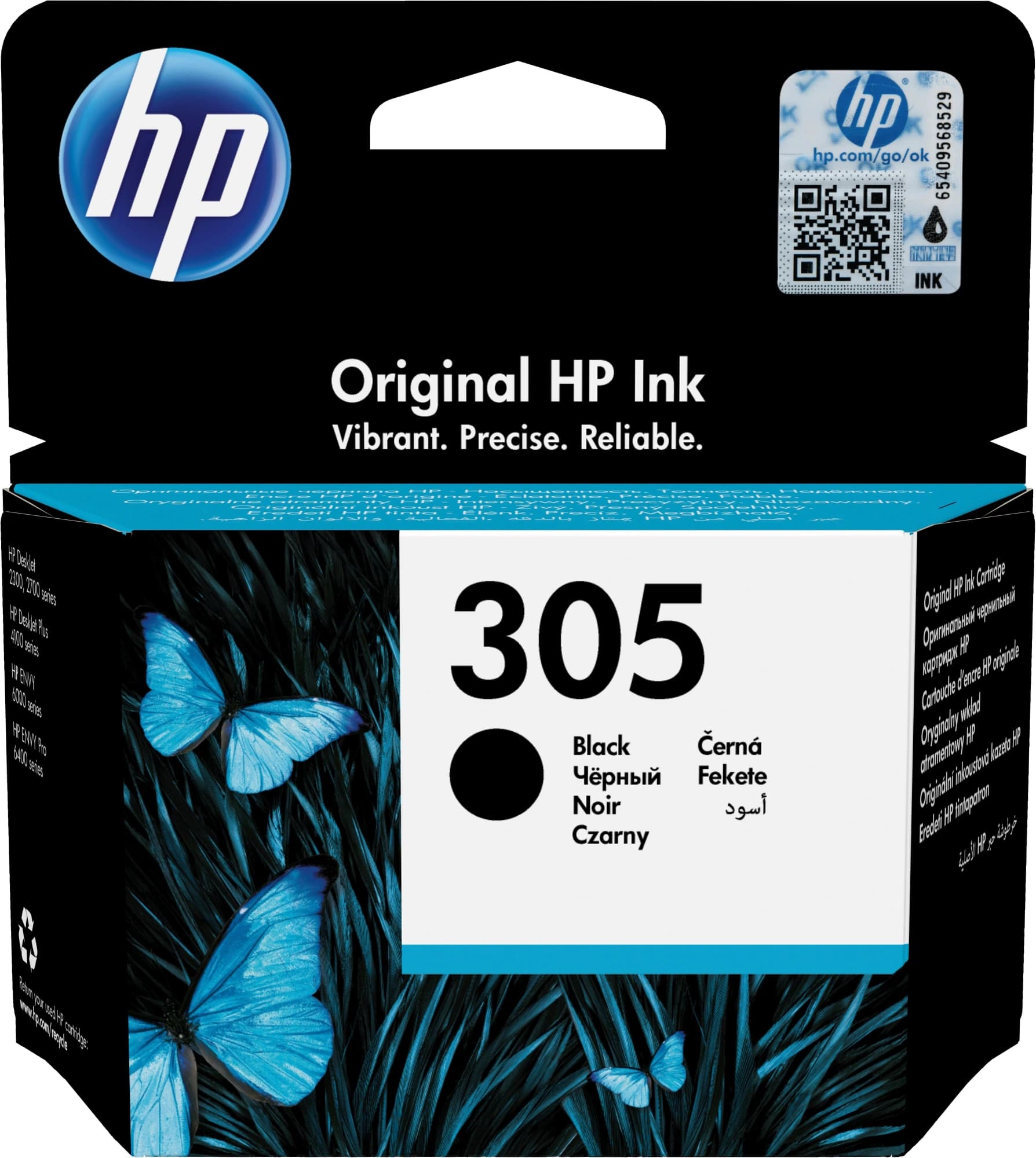 Картридж струйный HP 305 3YM61AE черный печ.гол.в компл. (120стр.) (17.9мл) для HP DJ 2320/2710/2720