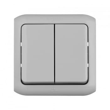Выключатель Legrand Quteo 2кл. IP44 серый (782332) - фото 2