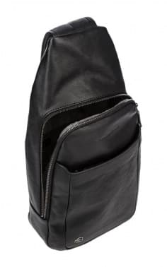 Рюкзак слинг Piquadro Black Square CA4827B3/N черный натур.кожа - фото 2