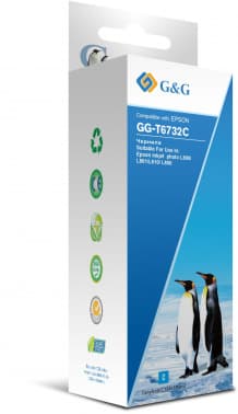 Чернила G&G GG-T6732C голубой 100мл для Epson L800, L805, L810, L850 - фото 2