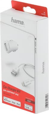 Автомобильное зар./устр. Hama H-183266 12W 2.4A USB для Apple белый (00183266) - фото 2