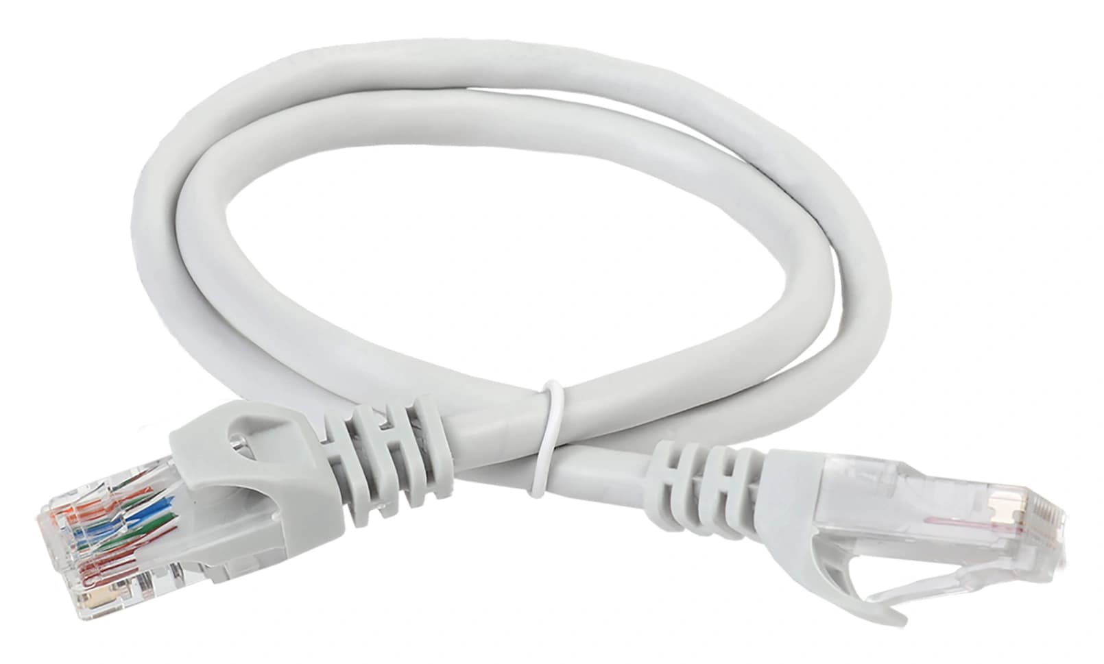 Патч-корд ITK PC01-C5EU-05M UTP RJ-45 вил.-вилка RJ-45 кат.5E 0.5м серый ПВХ - фото 1