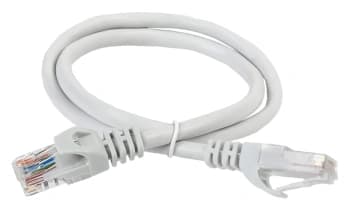 Патч-корд ITK PC01-C5EU-05M UTP RJ-45 вил.-вилка RJ-45 кат.5E 0.5м серый ПВХ - фото 2