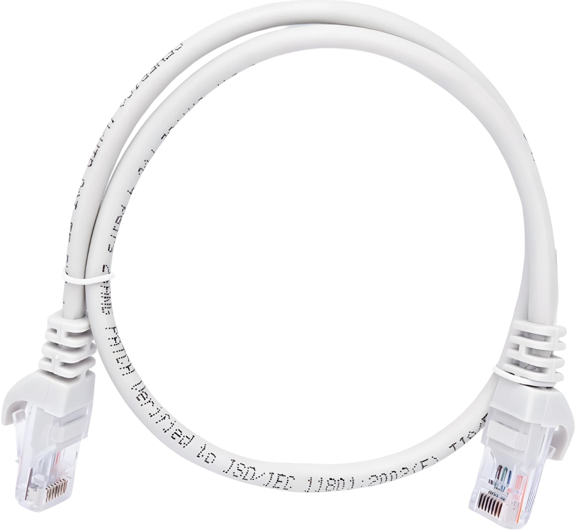 Патч-корд ITK PC01-C5EU-05M UTP RJ-45 вил.-вилка RJ-45 кат.5E 0.5м серый ПВХ - фото 4