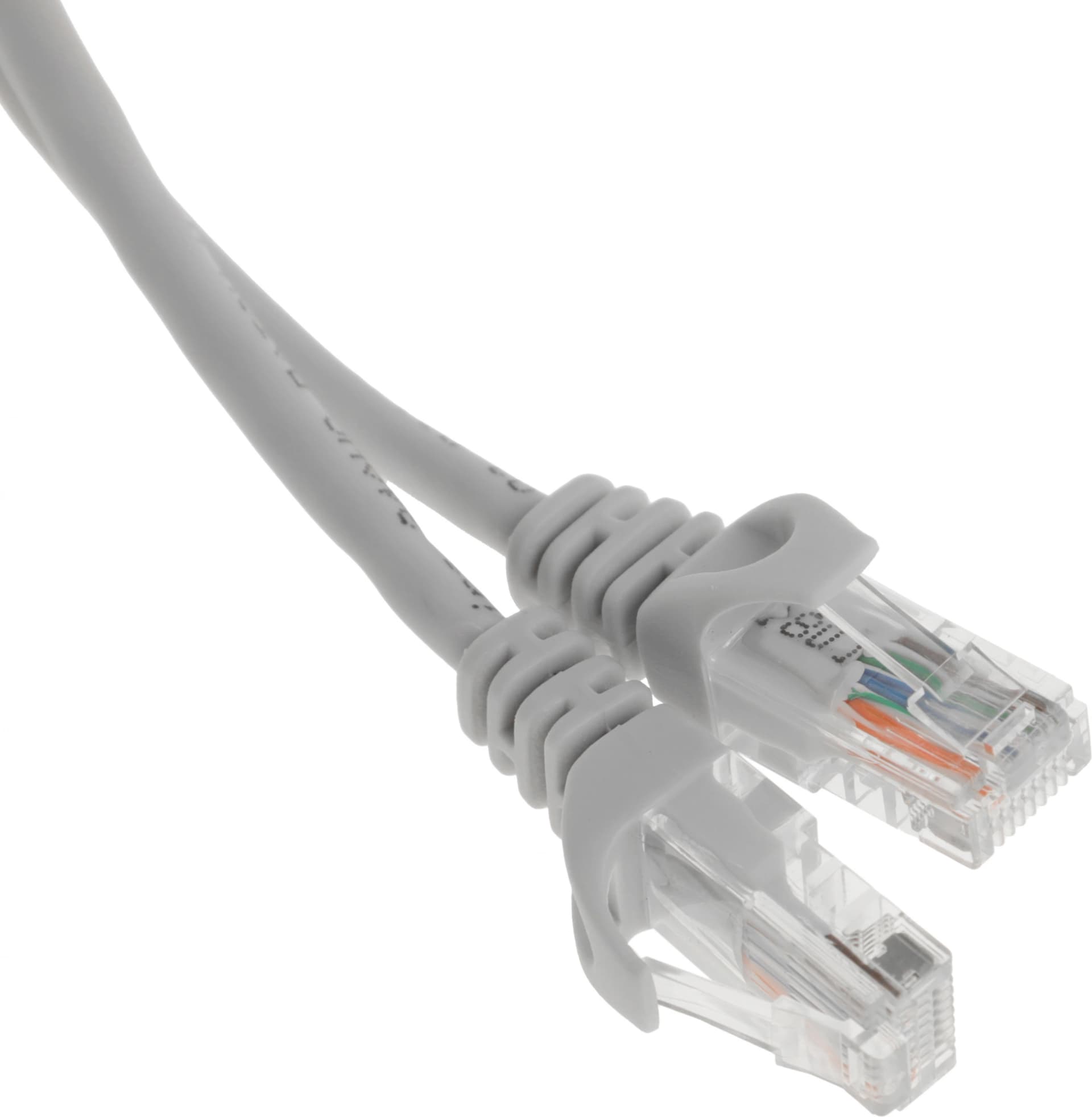 Патч-корд ITK PC01-C5EU-1M UTP RJ-45 вил.-вилка RJ-45 кат.5E 1м серый ПВХ (уп.:1шт) - фото 1