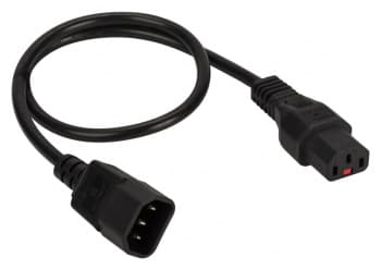Шнур питания Lanmaster LAN-PP13L/14-1.0-BK C13-С14 проводник.:3x0.75мм2 1м 220В черный - фото 2
