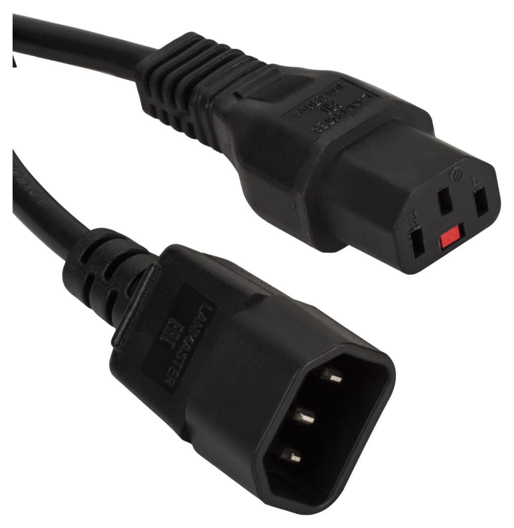 Шнур питания Lanmaster LAN-PP13L/14-1.0-BK C13-С14 проводник.:3x0.75мм2 1м 220В черный - фото 4