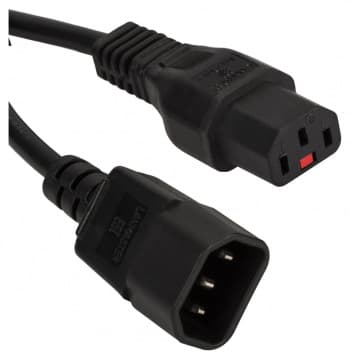Шнур питания Lanmaster LAN-PP13L/14-1.0-BK C13-С14 проводник.:3x0.75мм2 1м 220В черный - фото 5