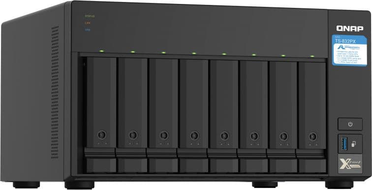 Сетевое хранилище NAS Qnap TS-832PX-4G 8-bay настольный Cortex-A57 AL-324 - фото 4
