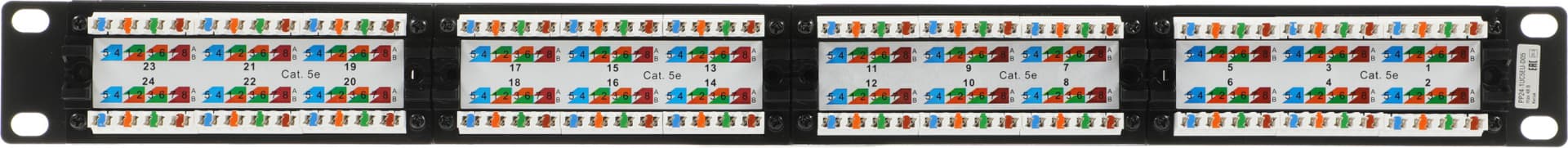 Патч-панель ITK PP24-1UC5EU-D05 19" 1U 24xRJ45 кат.5E UTP - фото 4