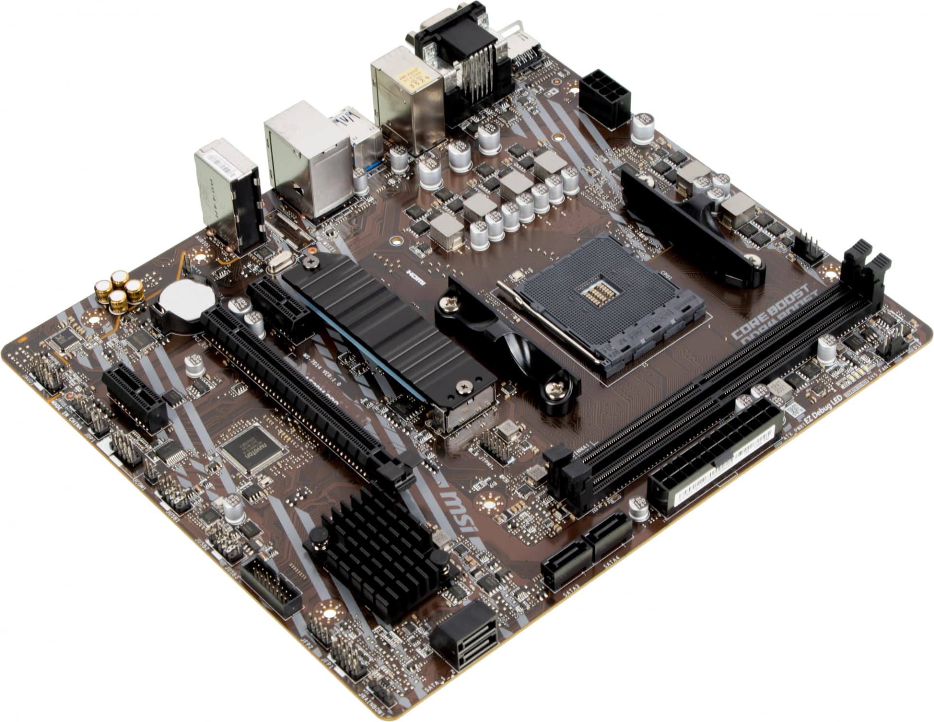 Материнская плата MSI A520M PRO Soc-AM4 AMD A520 2xDDR4 mATX AC`97 8ch(7.1) GbLAN RAID+VGA+HDMI+DP - фото 4